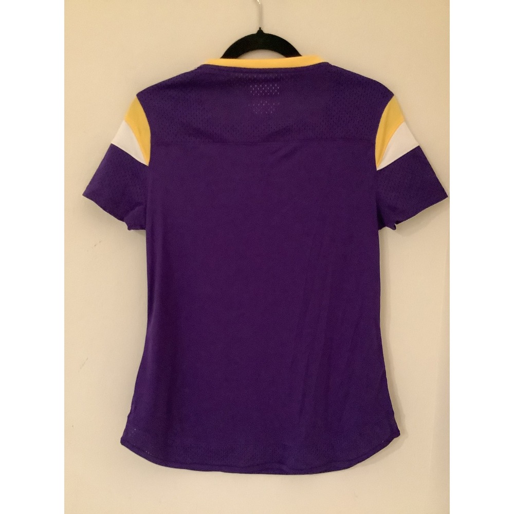 NFL Team Apparel Minnesota Vikings Womens Lace Up Jersey T-Shirt Purple Small - Picture 4 of 4